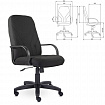 Кресло офисное "Менеджер", ткань, монолитный каркас, черное С-11, В-14