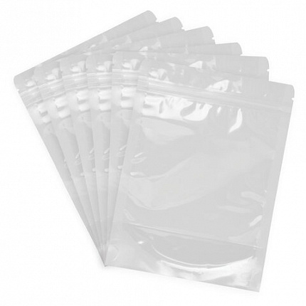 Пакеты дой-пак с замком ZIP LOCK, прозрачные, 100х150 + 30 мм, КОМПЛЕКТ 100 штук, 70 мкм, BRAUBERG, 700695