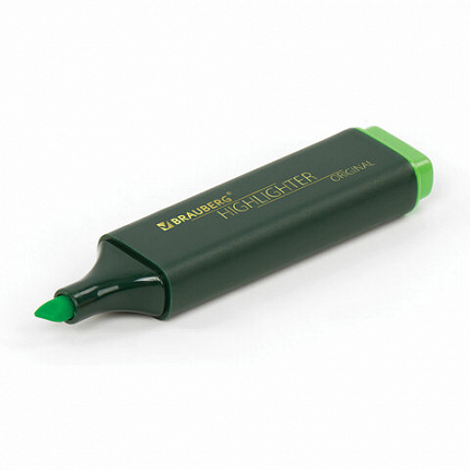 Текстовыделитель BRAUBERG "ORIGINAL", ЗЕЛЕНЫЙ, линия 1-5 мм, 151682