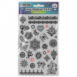 Наклейки-тату переводные "Ассорти", 29х15,5 см, ассорти 12 видов, FUNSTER (ФАНСТЕР), 666106