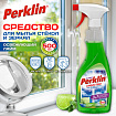 Средство для мытья стекол, зеркал, кафеля спрей/пена 500 мл, PERKLIN (ПЕРКЛИН) SUPER "Освежающий лайм", распылитель, 700630
