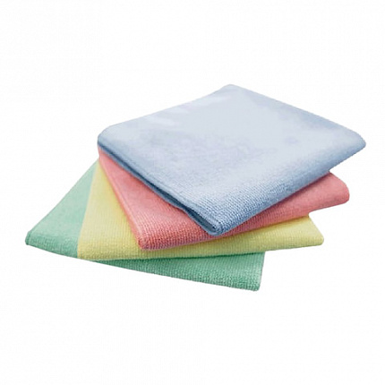 Салфетка VILEDA "МикроТаффПлюс", КОМПЛЕКТ 5 шт., микрофибра, голубые, 38х38 см, 340 г/м2, 174192