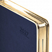 Ежедневник датированный 2027, А5, 148х218 мм, GALANT "Infinity Gold", под кожу, темно-синий, 118065