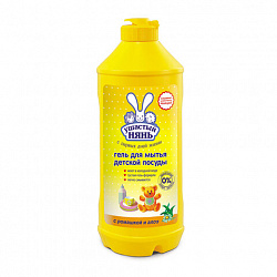 Средство для мытья посуды 500 мл, УШАСТЫЙ НЯНЬ "Ромашка и алоэ", гель, 60583
