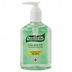 Антисептик-гель для рук спиртосодержащий (66,2%) с дозатором, 250 мл, SANITELLE (Санитель), с экстрактом Алоэ