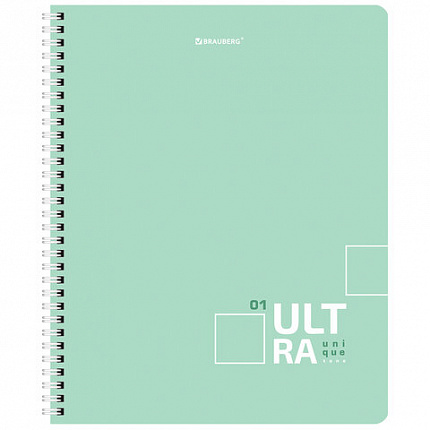 Тетрадь А5 120 л. BRAUBERG пастельная, гребень, клетка, обложка картон, "Pastel Tone" (микс в спайке), 404445