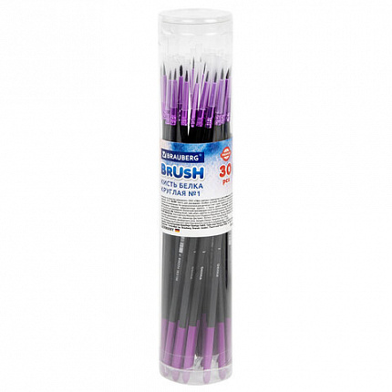 Кисть белка, круглая № 1, BRAUBERG PREMIUM, 200970