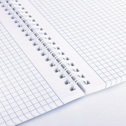 Тетрадь А4, 96 л., BRAUBERG, гребень, клетка, матовая ламинация, "UltraTone" (микс в спайке), 405317