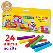Пластилин классический ЮНЛАНДИЯ "ЮНЛАНДИК-АРХИТЕКТОР", 24 цвета, 480 г, ВЫСШЕЕ КАЧЕСТВО, 105031