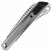 Нож канцелярский 18 мм, КОМПЛЕКТ 2 штуки + 10 ЛЕЗВИЙ, BRAUBERG Metallic, металлический корпус, 273929