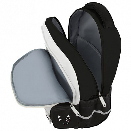 Рюкзак SNOOBAG (СНУБЭГ) PROACTIVE с кошельком, 2 отделения, Wink, черно-бежевый, 40х29х17 см, 274447