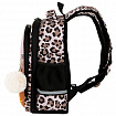 Ранец BRAUBERG STABLE, 2 отделения, с брелком, "Curious leopard", 36х28х16 см, 274387