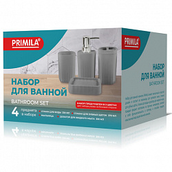 Набор аксессуаров для ванной комнаты, 4 предмета, белый, пластик, PRIMILA (ПРИМИЛА), 700110