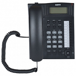 Телефон SANYO RA-S517B, спикерфон, память 30 номеров, тональный/импульсный режим, черный