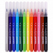 Фломастеры акварельные CARIOCA (Италия) "Aquarell", 12 цветов, наконечник-кисть, смываемые, картонный конверт, 42747