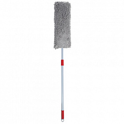 Швабра КОМПЛЕКТ черенок 75-130 см + флаундер 40 см + МОП микрофибра СИНЕЛЬ (ТИП К), PERKLIN (ПЕРКЛИН), 700981