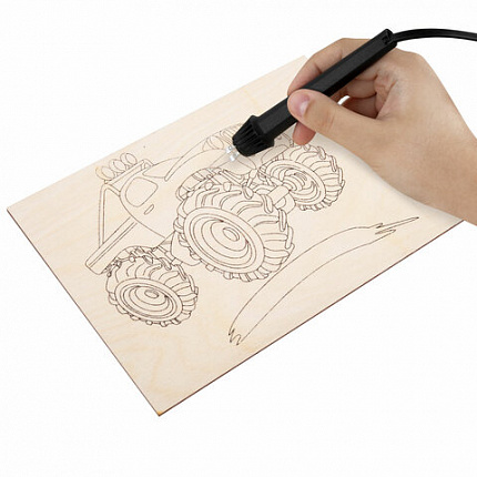 Заготовки деревянные для выжигания "Транспорт", 5 шт., 10 рисунков, 15х21 см, BRAUBERG HOBBY, 665307