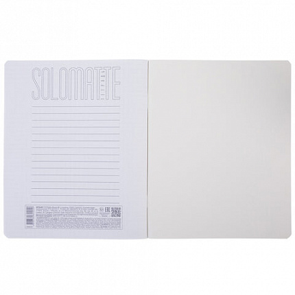 Тетрадь А5 48л. HATBER скоба, клетка, Soft-touch ламинация, SoloMatte_Черничный, 0963, 48Т5лВ1
