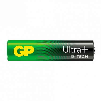 Батарейки КОМПЛЕКТ 2 шт., GP Ultra Plus G-Tech, AAA (LR03), алкалиновые, мизинчиковые, 24AUPA21-2CRSB2