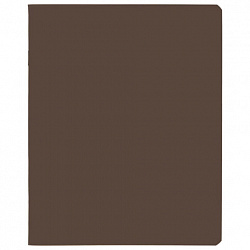 Тетрадь А5 48 л., HATBER, скоба, клетка, Soft-touch ламинация, SoloMatte "Шоколадный мусс", 092730, 48Т5лВ1