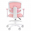 Кресло детское с подставкой для ног BRABIX KIDS "MG-215", сетка/ткань TW, розовое, 533311