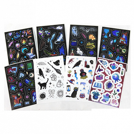 Набор наклеек "Стикерпак", ассорти, 8 листов, 200 наклеек, 110х175 мм, ПП