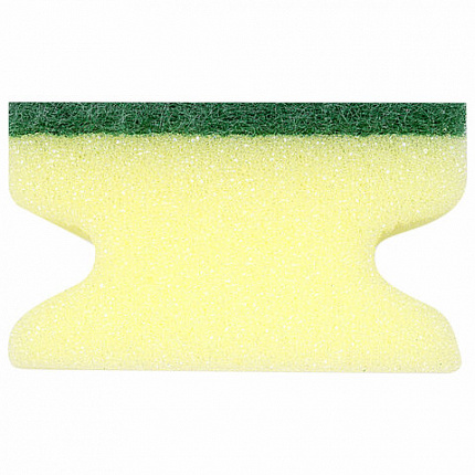 Губки для посуды 9,6х6,4х4 см, КОМПЛЕКТ 2 шт., MAXI, поролон с абразивным слоем, профильные, LAIMA К0015, 601557