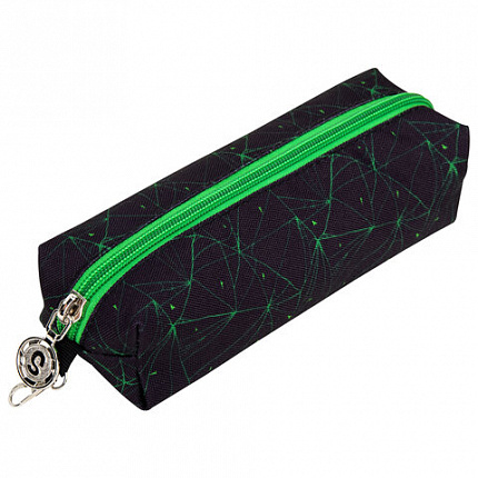 Рюкзак SNOOBAG (СНУБЭГ) MIND с пеналом в комплекте, 2 отделения, "Неоновый паук", 40х28х18 см, 274444