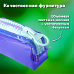 Пенал BRAUBERG с объемной "тракторной" молнией, 1 отделение, ПВХ, 22х8х6,5 см, "Contrast mint", 271565