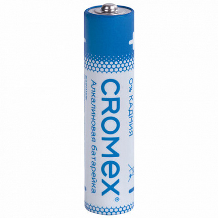 Батарейки алкалиновые "мизинчиковые" КОМПЛЕКТ 20 шт., CROMEX Alkaline, ААА (LR03, 24А), в коробке, 455595