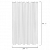 Шторка для ванной ПОЛИЭСТЕР, 180х200 см, кольца в комплекте, БЕЛЫЙ БРИЛЛИАНТ, PRIMILA (ПРИМИЛА), 700093