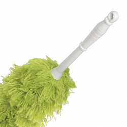 Пипидастр (сметка-метелка) для уборки пыли, метелка 35 см, рукоятка 20 см, зеленый, LAIMA, 603618