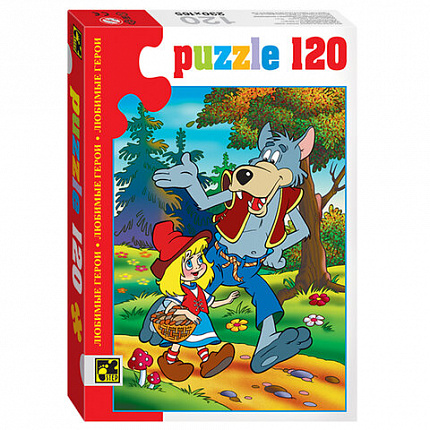 Пазл картонный 120 элементов, Любимые герои, АССОРТИ, поле 23х16,5 см, STEP PUZZLE