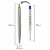 Ручка шариковая PARKER "Jotter XL Monochrome Stainless Steel CT", корпус серебристый, сталь, синяя,2122756