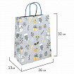 Пакет подарочный (1 штука) новогодний 26x13x32 см, "Kraft Large", ассорти, ЗОЛОТАЯ СКАЗКА, 592132