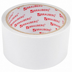 Клейкая двухсторонняя лента 50 мм х 8 м, ПОЛИПРОПИЛЕНОВАЯ ОСНОВА, 90 мкм, BRAUBERG, 600481