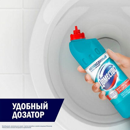 Чистящее средство 500 мл, ДОМЕСТОС "Свежесть Атлантики", с отбеливающим эффектом, гель