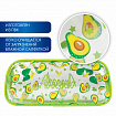 Пенал-косметичка BRAUBERG LUCENT на молнии, прозрачный, "Авокадо", 21х5х9 см, 270054