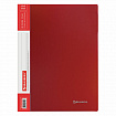 Папка на 2 кольцах BRAUBERG "Стандарт", 25 мм, красная, до 170 листов, 0,8 мм, 221614