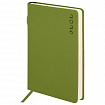 Ежедневник датированный 2026, А5, 138х213 мм, BRAUBERG "Essential", под кожу, держатель, зеленый, 117398