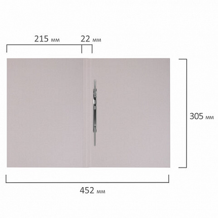 Скоросшиватель картонный мелованный BRAUBERG, гарантированная плотность 320 г/м2, белый, до 200 листов, 121512