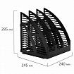 Лоток вертикальный для бумаг STAFF Basic, 245х240х285 мм, 3 отделения, сетчатый сборный, 237945