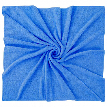 Тряпка из микрофибры 50х60 см, АВТО / ДОМ / ОФИС, "OVERLOCK INDIGO COLOUR", синяя, 220 г/м2, LAIMA HOME, 608222