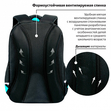 Рюкзак BRAUBERG MOTION, 2 отделения, 3 кармана, "Positive cats", 41х28х17 см, 273114