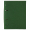 Тетрадь на кольцах А5 (180х220 мм), 120 листов, под кожу, клетка, BRAUBERG "Joy", зелёный/светло-зелёный, 129991
