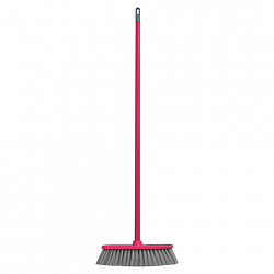 Щетка для уборки КОМПЛЕКТ черенок 110 см + щетка 35 см, щетина 8 см, в сборе, еврорезьба, YORK, 51040