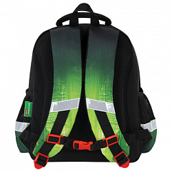 Ранец BRAUBERG KIDS STANDARD, 2 отделения, "Зеленый город", 36х28х14 см, 274428
