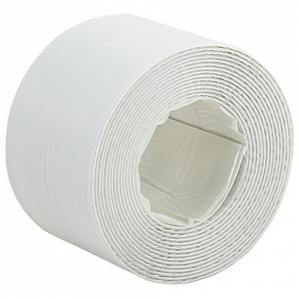 Клейкая лента бордюрная для ванны и кухни повышенной клейкости 60 мм х 3,35 м, бутил, DASWERK (ДАСВЕРК), 608775