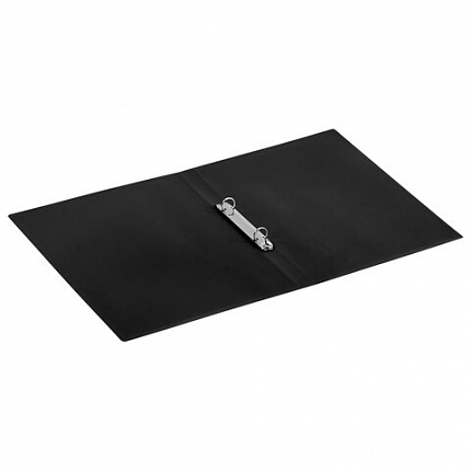 Папка на 2 кольцах А4 BRAUBERG UNIVERSAL, 25 мм, черная, до 170 листов, 0,5 мм, 273031