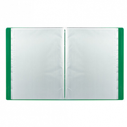 Папка 40 вкладышей STAFF, зеленая, 0,5 мм, 225703